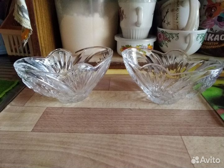 Салатники и пиалы из хрусталя СССР