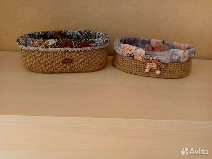 Корзина для хранения из джута