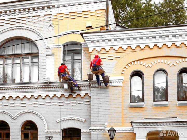 Ремонт фасадов зданий любой сложности