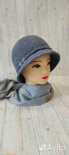 Шляпа вязаная женская