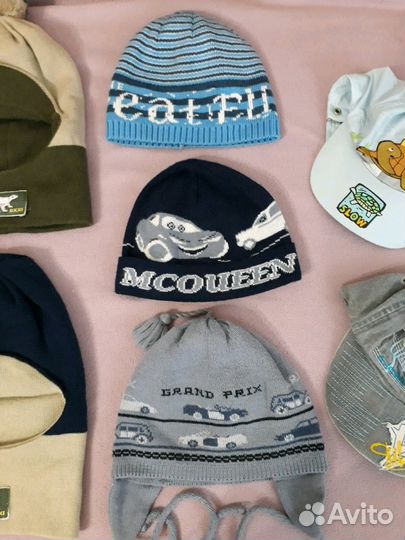 Шапочки на мальчика на осень/зиму, бейсболки