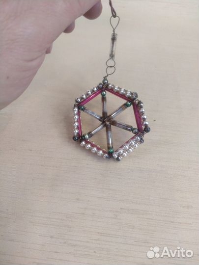 Ёлочные игрушки стеклярус СССР