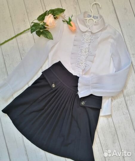 Школьная форма отличницы юбка блузка 134-140