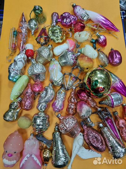 Лот ёлочных игрушек, СССР