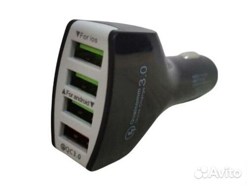 Быстрые, мощные зарядки в авто на 2/3/4*USB порта