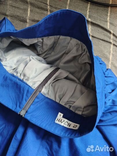 Юбка миди синяя