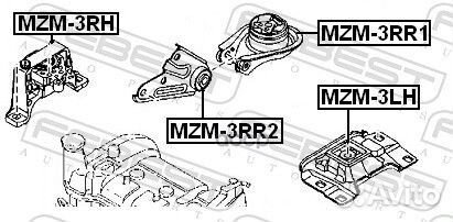 Опора двигателя L mazda 3/5 2003- febest MZM-3