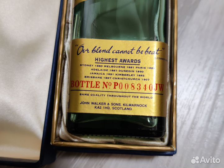 Johnnie walker blue label бутылка в коробке пустая