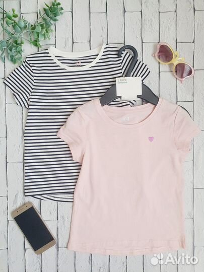 Футболка hm для девочки 98-104