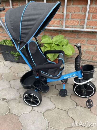 Велосипед трехколесный с ручкой