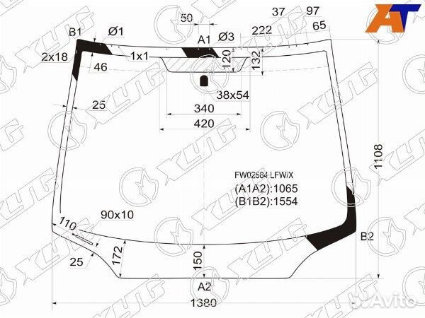 Стекло лобовое honda civic