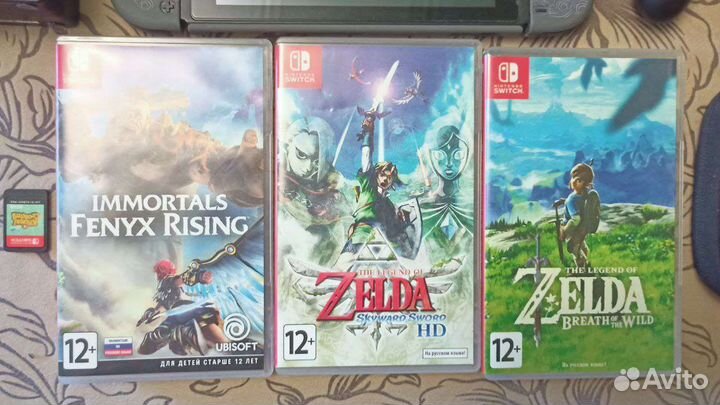Nintendo switch rev 2 + 4 игры