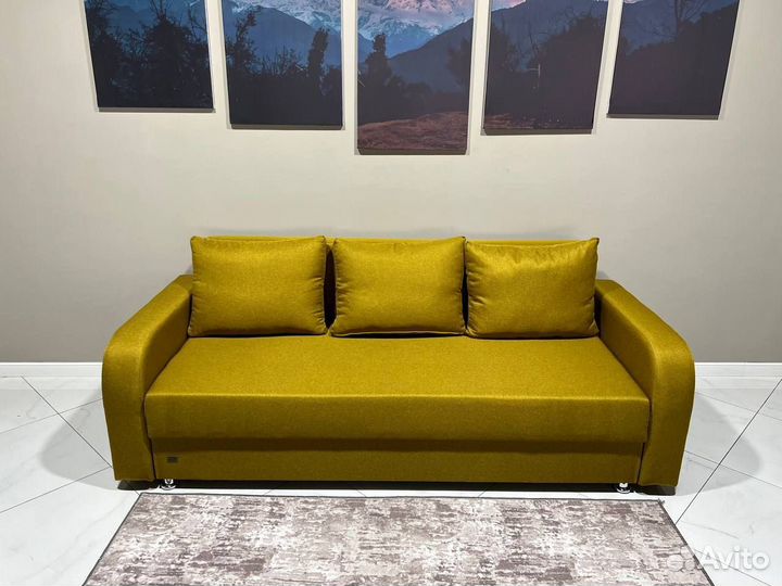 Диван раскладной желтый