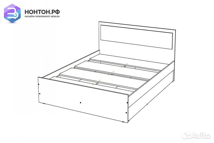 Кровать Мартина белый / дуб сонома
