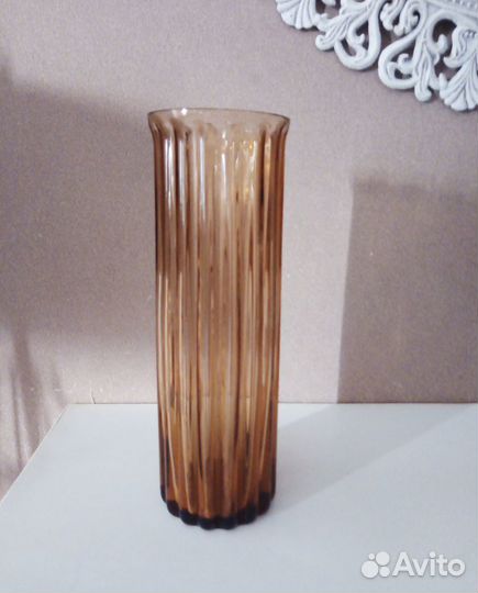 Вазы из цветного стекла СССР