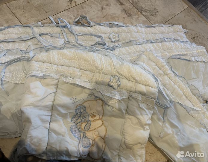 Комплект в кроватку бортики с пододеяльник