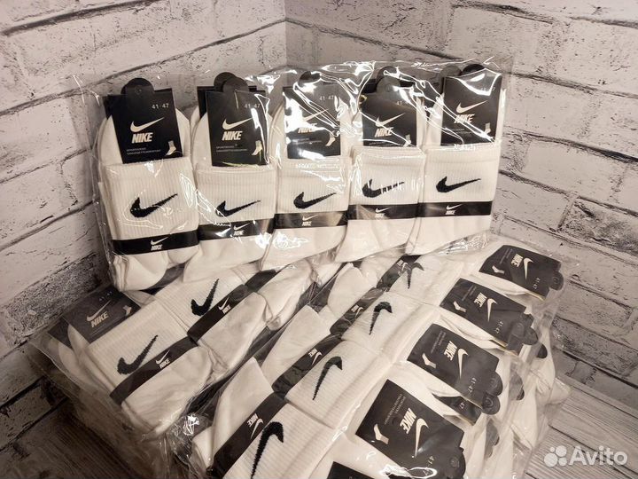 Носки высокие Nike белые