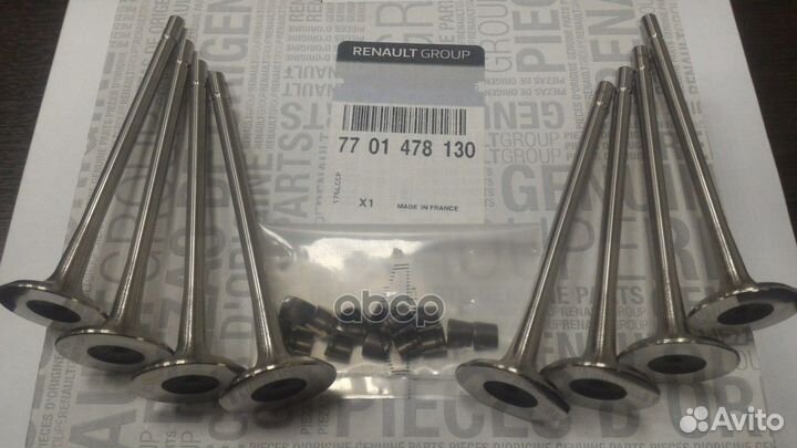 К-кт клапанов выпуск.8шт ORG 7701478130 renault