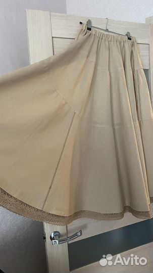 Юбка из натуральной (конопляной) ткани