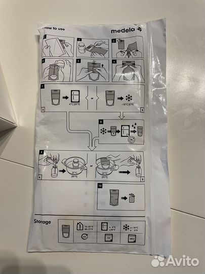 Молокоотсос medela ручной + пакеты для молока