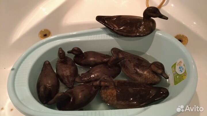 Чучела уток резиновые, комплект 8 шт