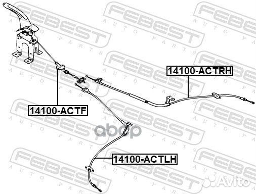 Трос ручника правый ssang yong NEW actyon