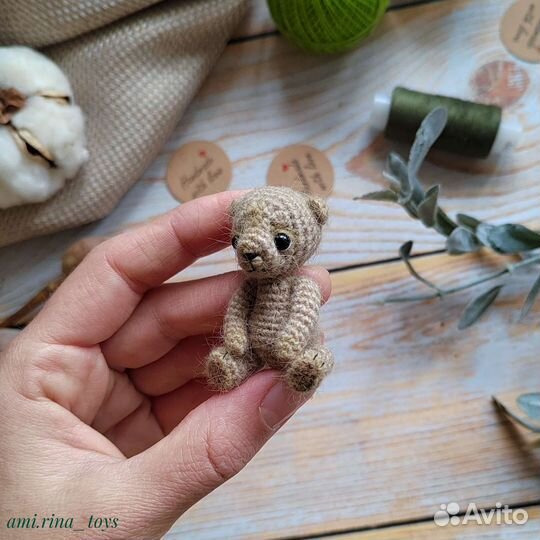 Миниатюрные игрушки. Мини мишки. Мини амигуруми
