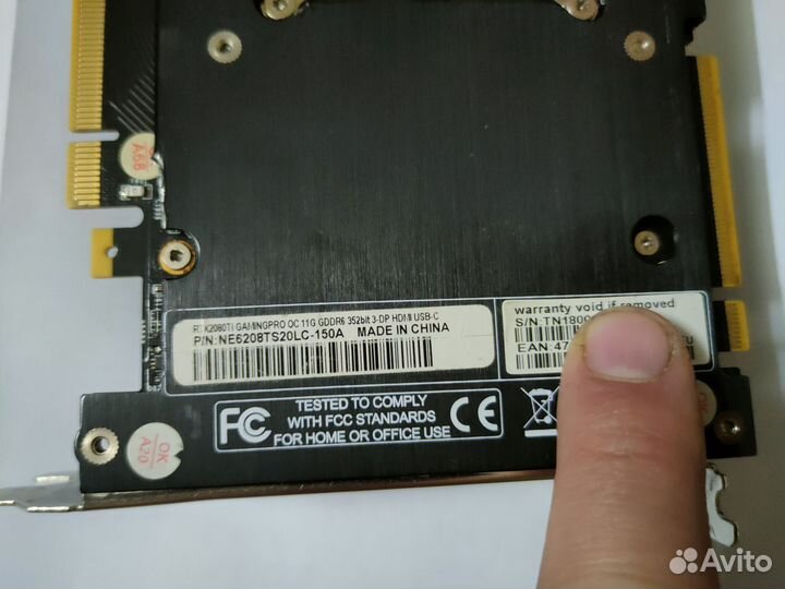 Видеокарта Palit RTX2080 Ti gaming pro под ремонт