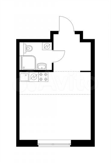 Квартира-студия, 26,6 м², 14/14 эт.
