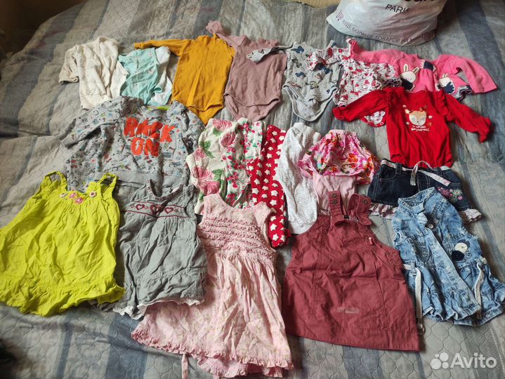 Огромный пакет вещей на девочку 3-9 месяцев
