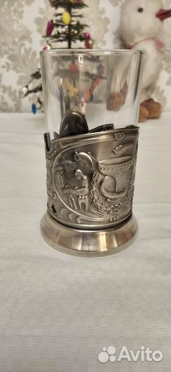 Подстаканник новый. Со стаканом