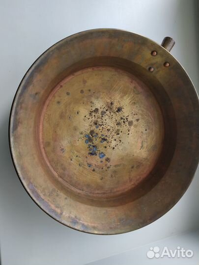 Старинный латунный таз