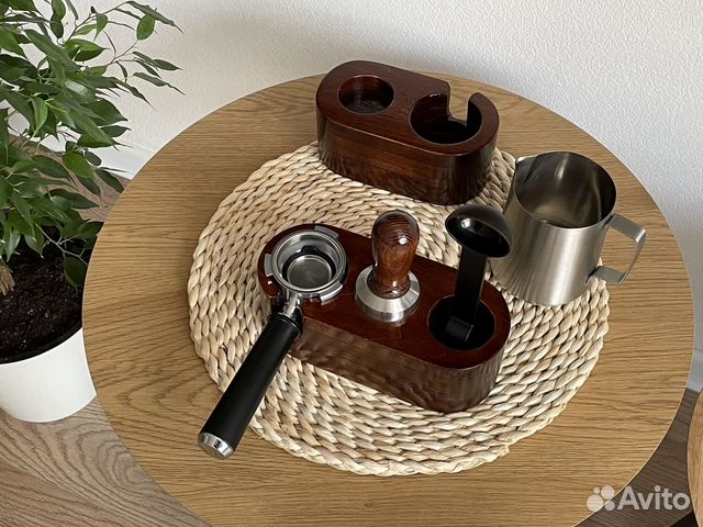 Деревянные подставки для темпера и рожка Delonghi