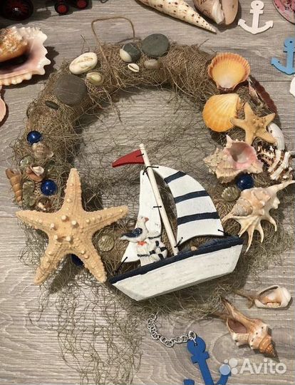 Подхваты для штор.Комплект и Интерьерный венок в м