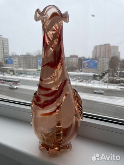 Ваза цветное стекло СССР