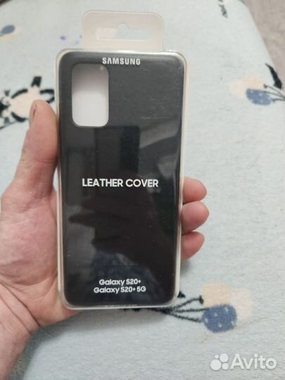 Кожаный оригинальный чехол Samsung s20 plus