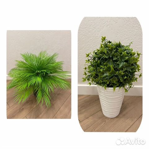 Искусственные цветы в горшках