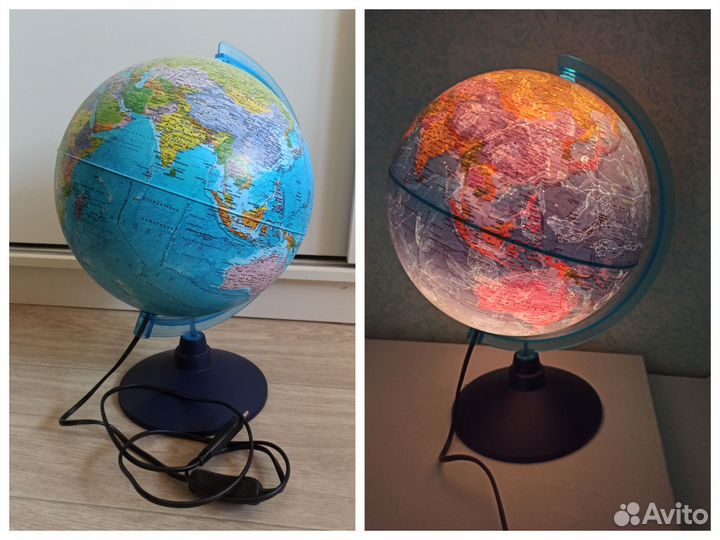 Глобус политический с подсветкой (d. 25см)