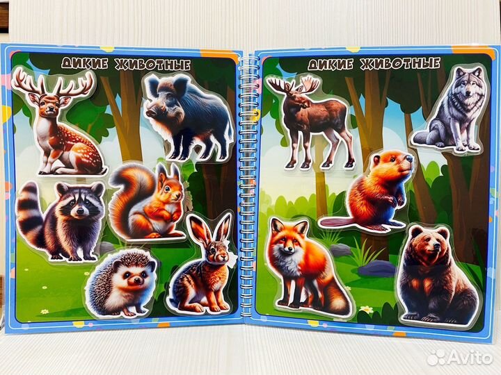 Развивающие игры на липучках, животные