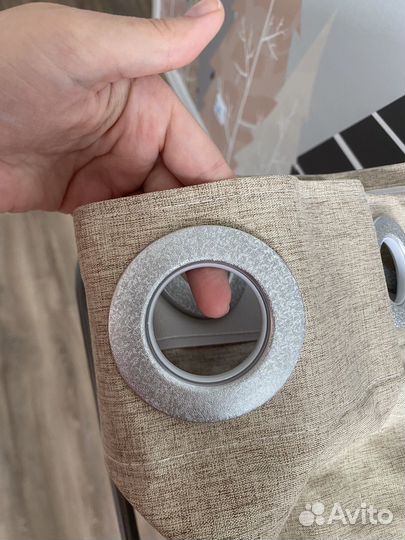 Штора для ванной лен