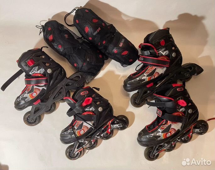 Роликовые коньки раздвижные 31-36; 36-41 бу