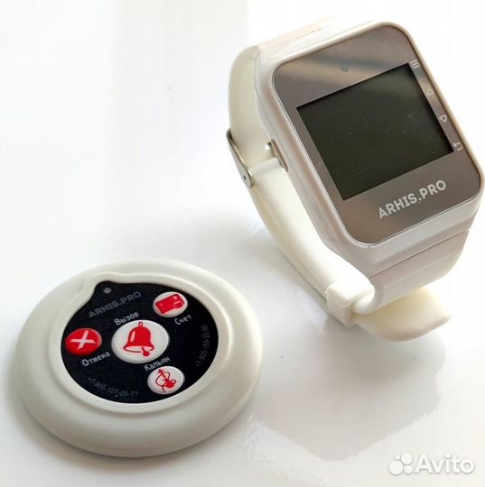 Беспроводная кнопка вызова официанта с часами