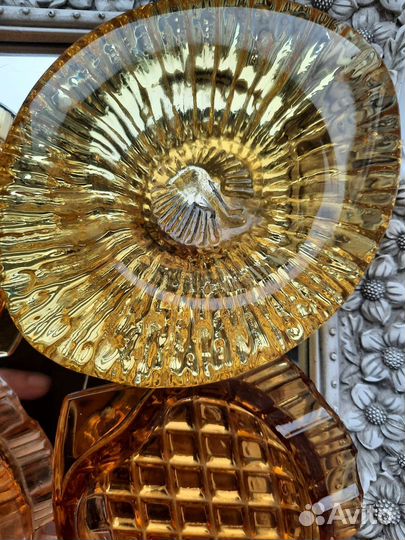 Пепельница цветное стекло СССР