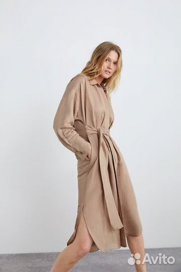 Платье zara оригинал лён