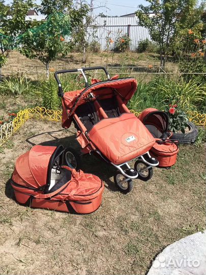 Детская коляска трансформер tfk для двоих