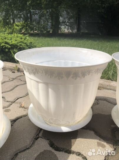 Цветочные горшки пластик