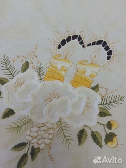 Скатерть новогодняя чайная, винтаж Германия