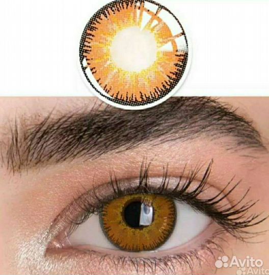 Линзы для глаз янтарные