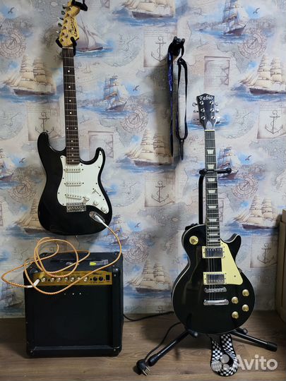 Электрогитары Stratocaster и Les Paul