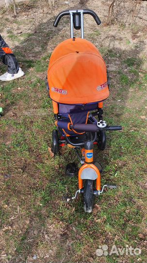 Детский велосипед трехколесный с ручкой и самокат